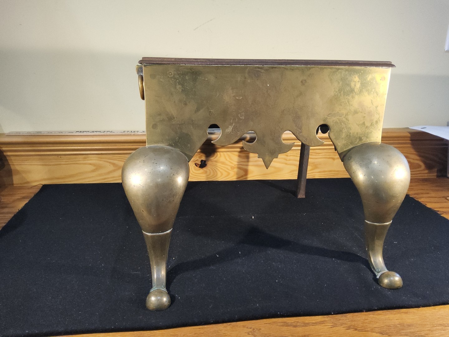 Antique Georgian Victorian Inglenook Fireplace Footman Trivet Kettle Stand
