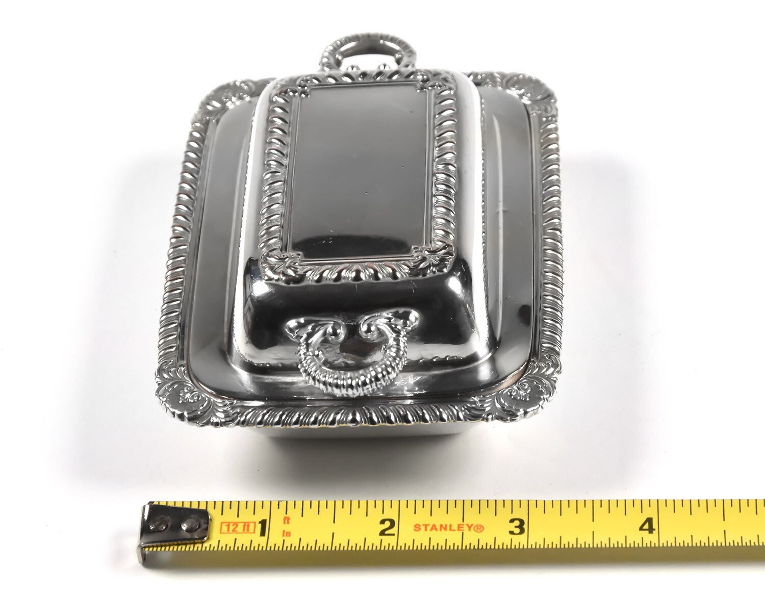 Silver Plate Butter or Pate Server Tray with Spreading Knife- SLV400