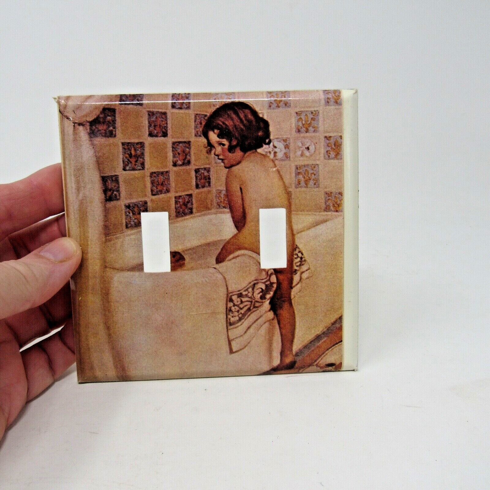 Vintage Double Switch Plate Cover Romantic Bathroom Toggle Switch Cover