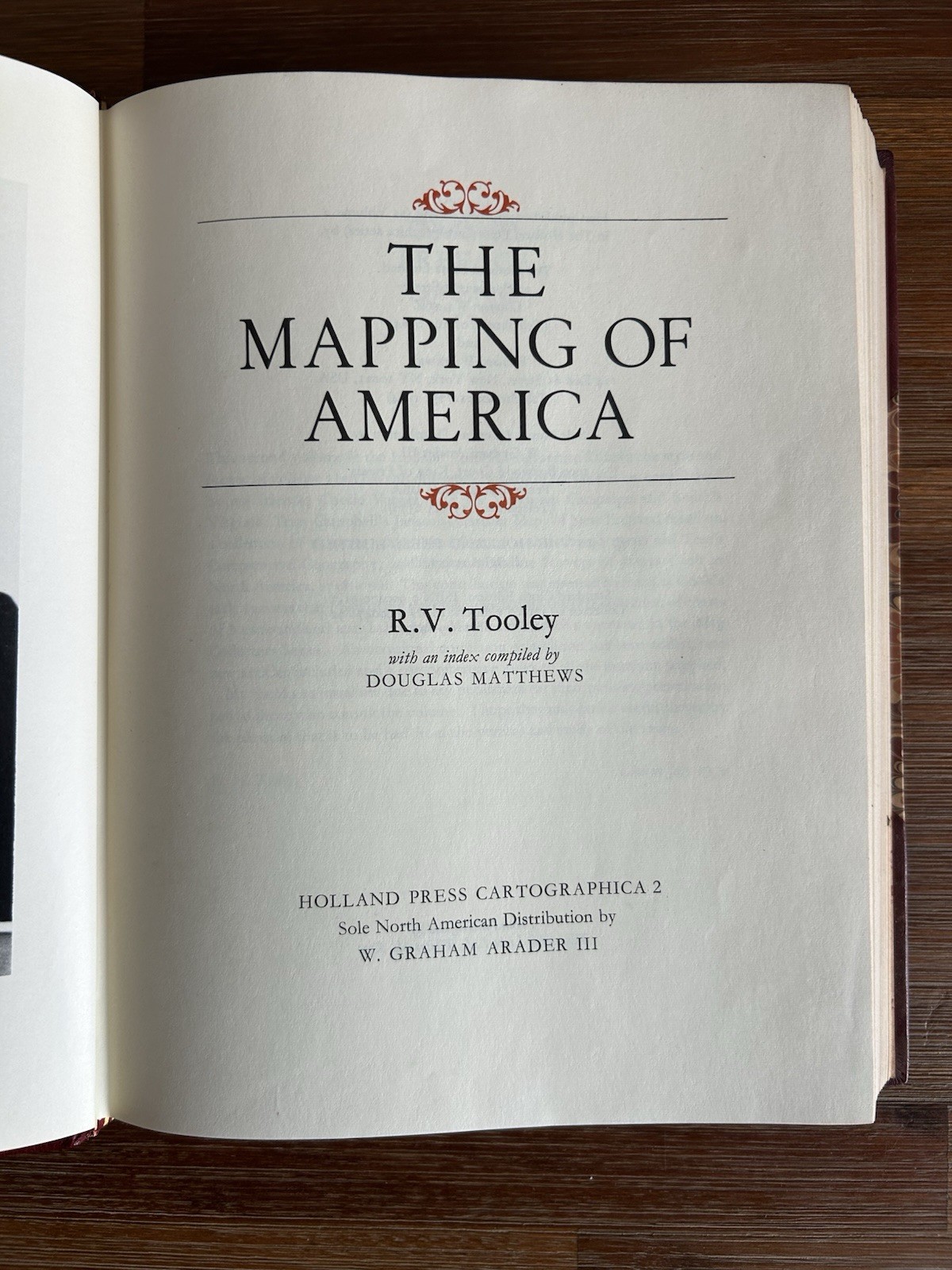1980 R V Tooley Reference Book – The Mapping of America – 1st Edition, Signed