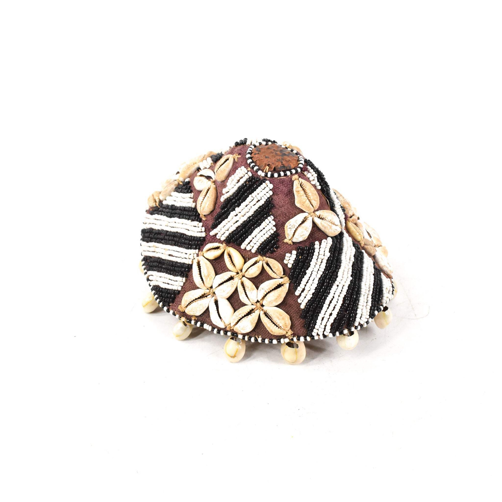 Kuba Beaded Noble’s Hat with Cowrie Shells Congo