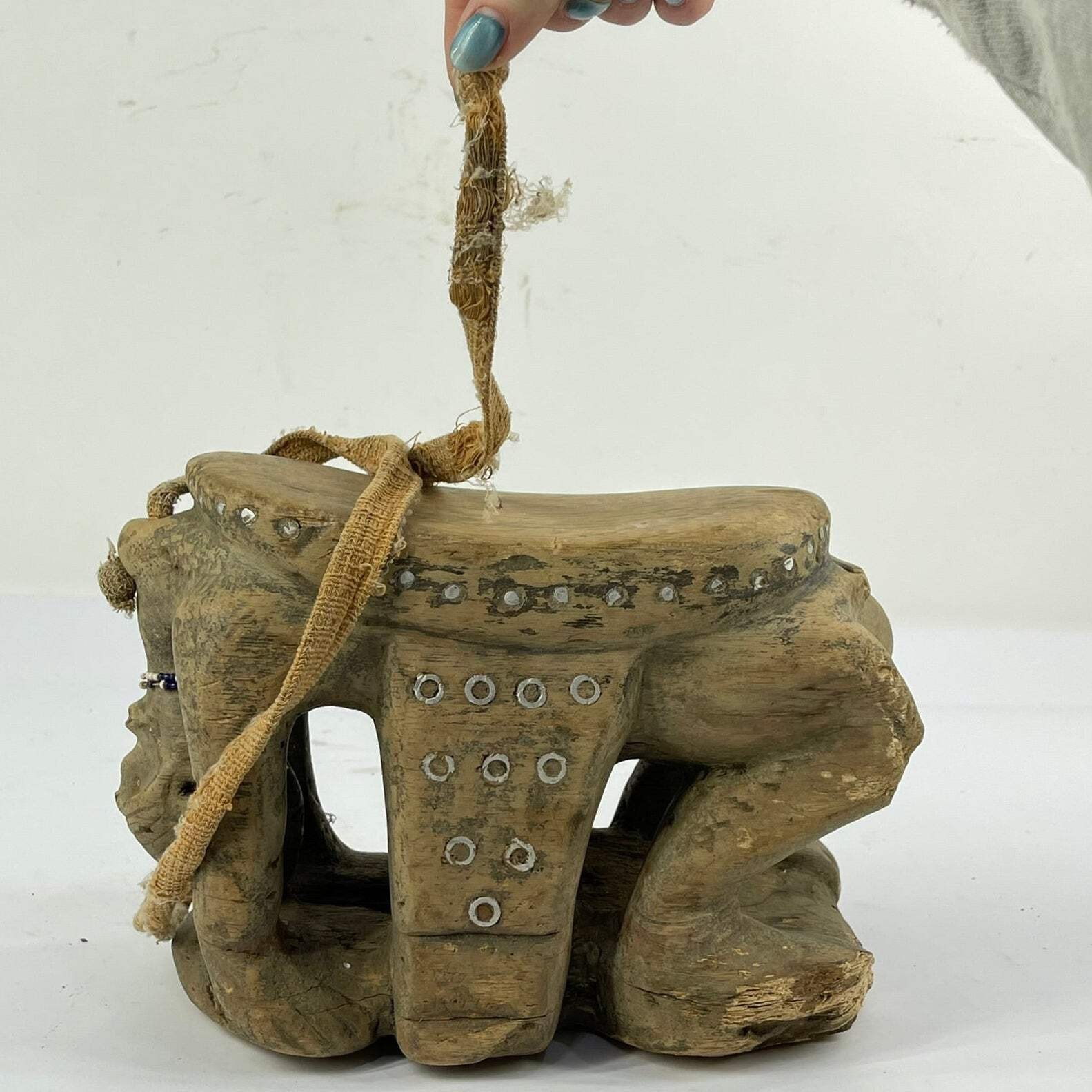 Tabwa Figural Stool with Strap Congo