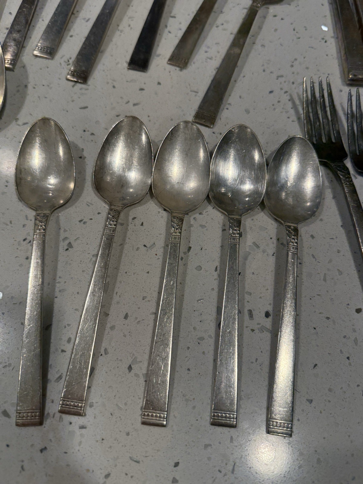 48 Pc Community FOREVER Silverplate Flatware Set Art Deco