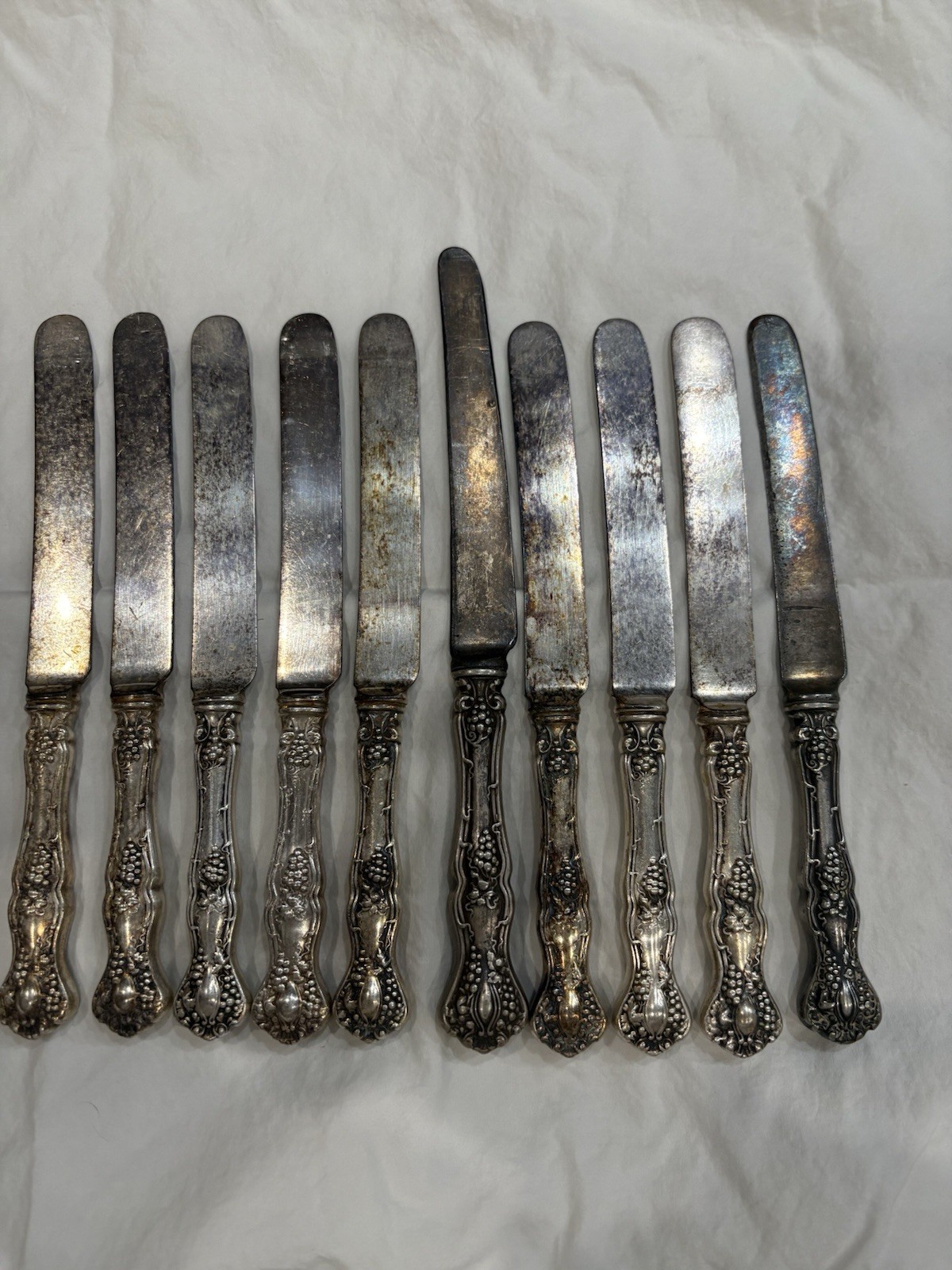 Antique Set Of 9 Breakfast Spreader Knives International 1847 Roger’s Bros