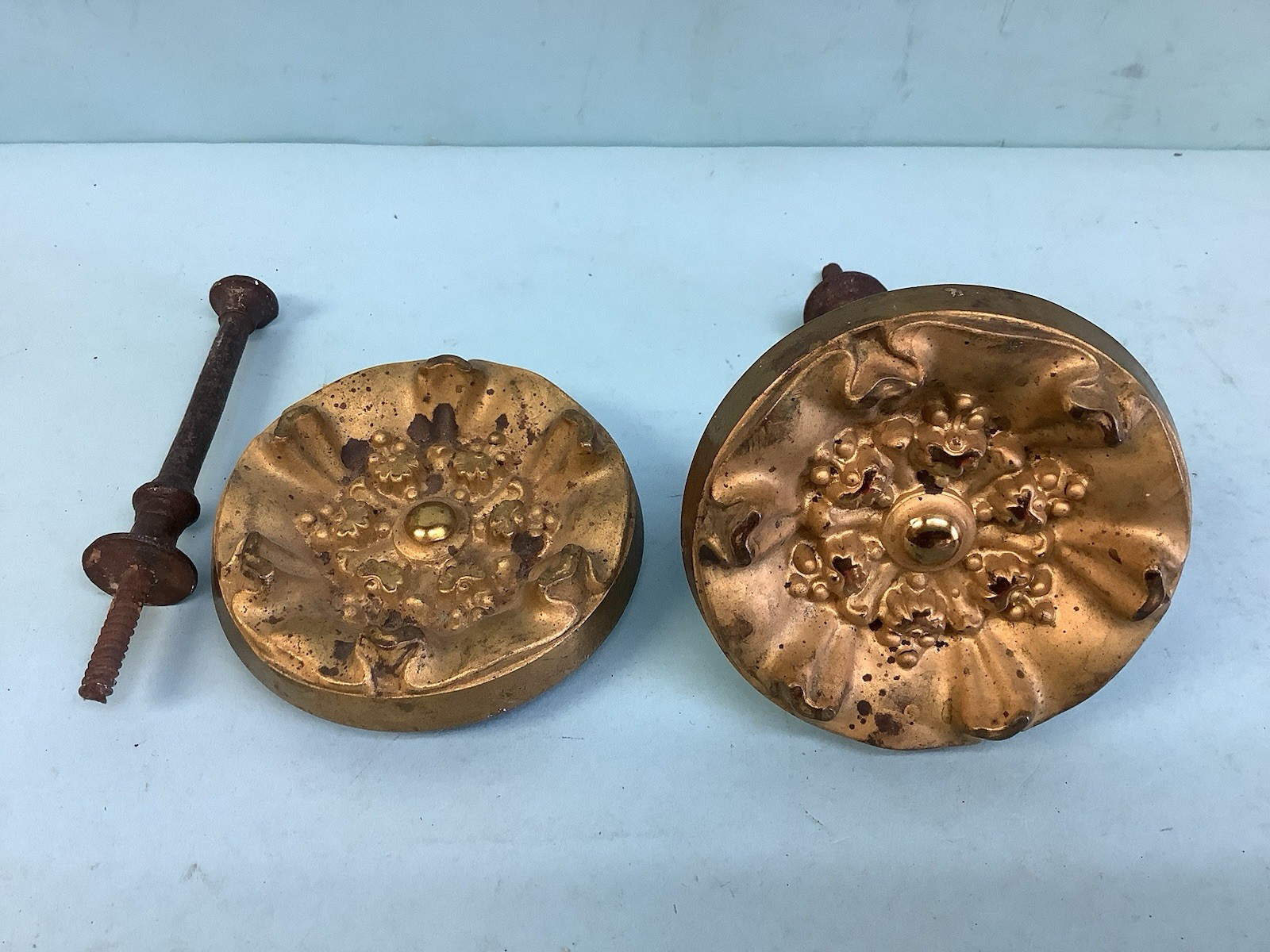 Pair of Vintage Drapery Tie backs 3 1/2” Diameter