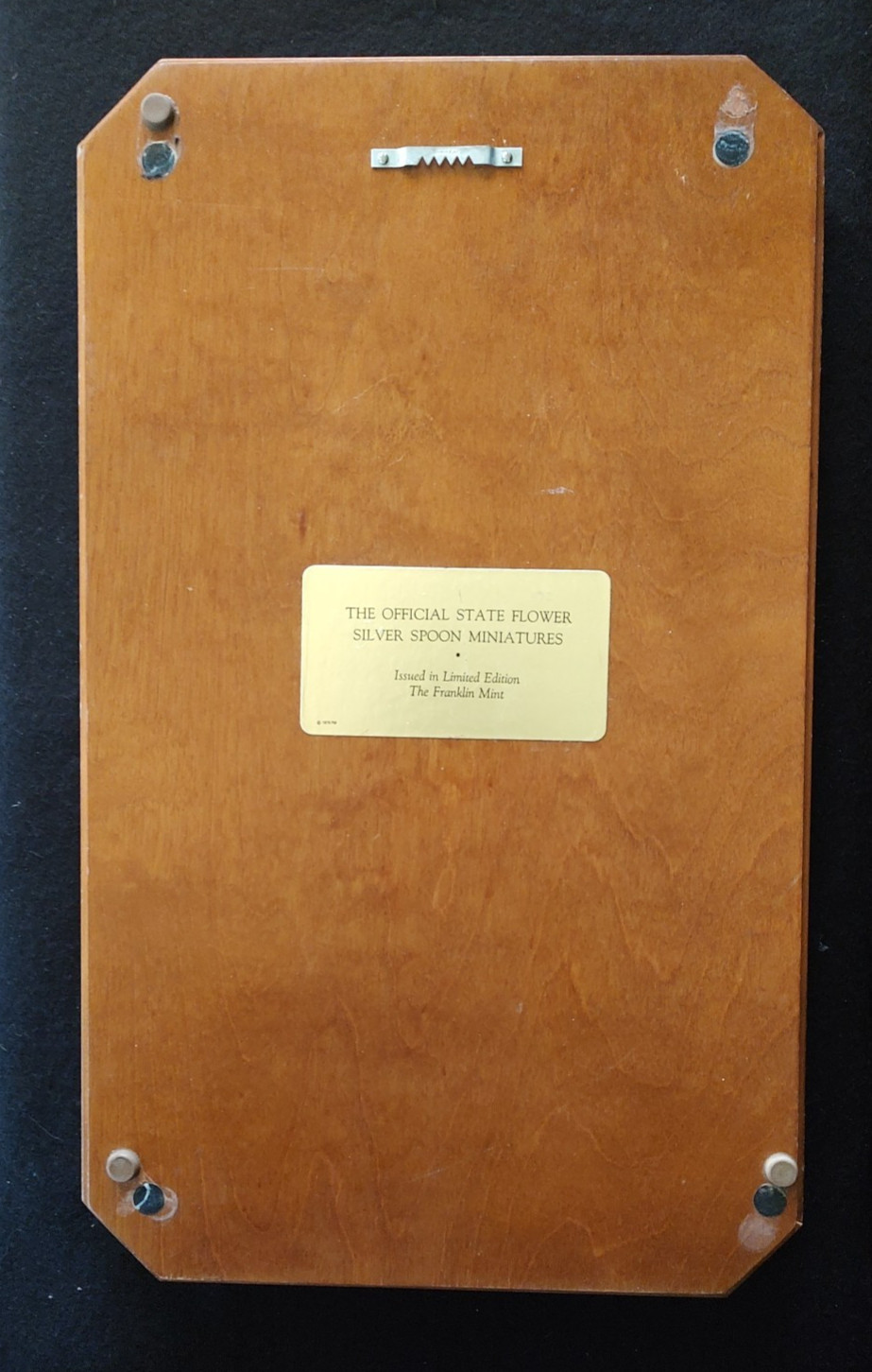 Wooden Case for Franklin Mint State Flower Mini Spoons – CASE ONLY – NO SPOONS