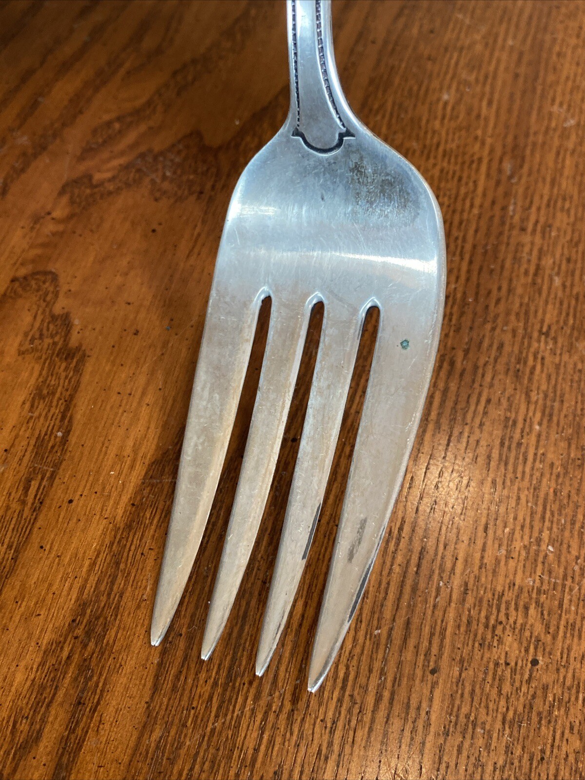 Antique Wallace 1904 Regal REX Pattern Pure SilverPlate Cold Meat Serving Fork