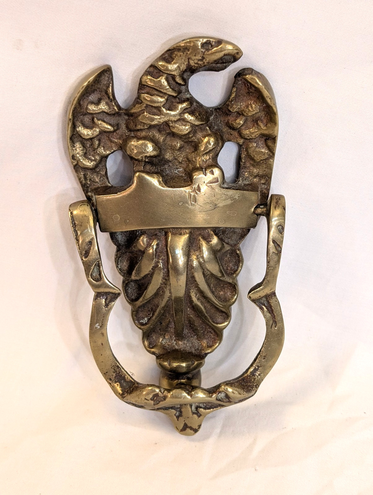Vintage Antique Primitive Solid Brass American Eagle Door Knocker