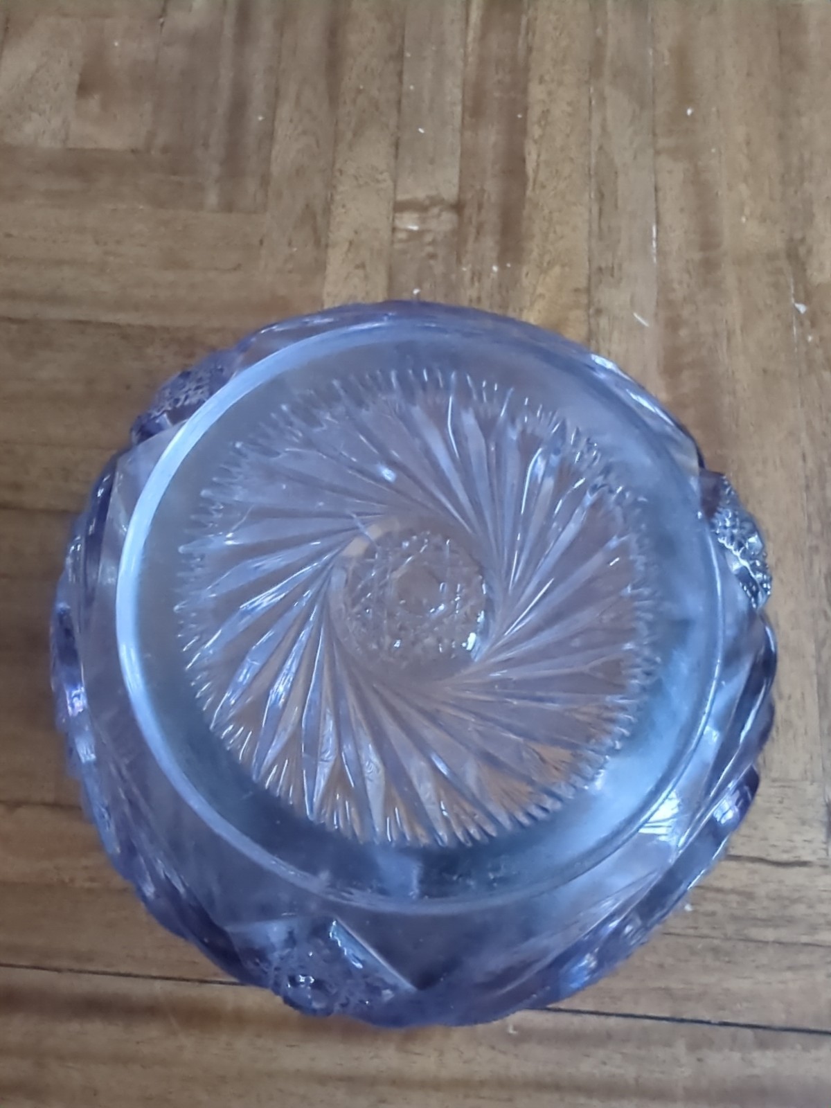 Antique EAPG McKee Glass Aztec Pattern Pres-Cut Vase Jar American Circa 1904
