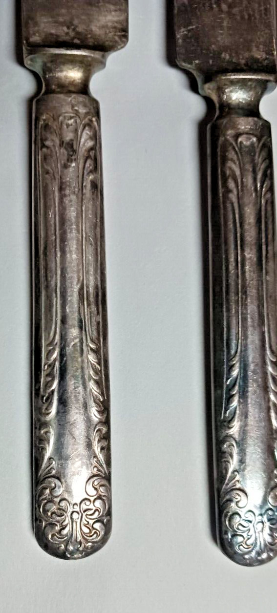 5 COMMUNITY SILVER TRIPLE PLUS spreading Butter Knives FLORAL 9 1/2″ 3.2 oz