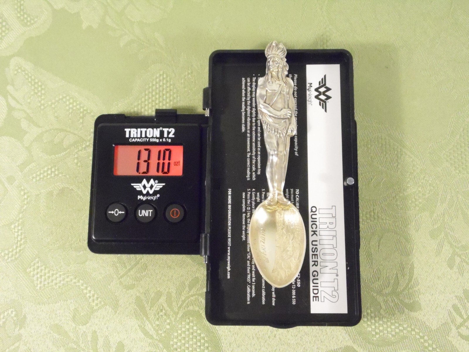 FIGURAL NATIVE AMERICAN ~ STERLING “GRAND CANYON” SOUVENIR SPOON by MECHANICS