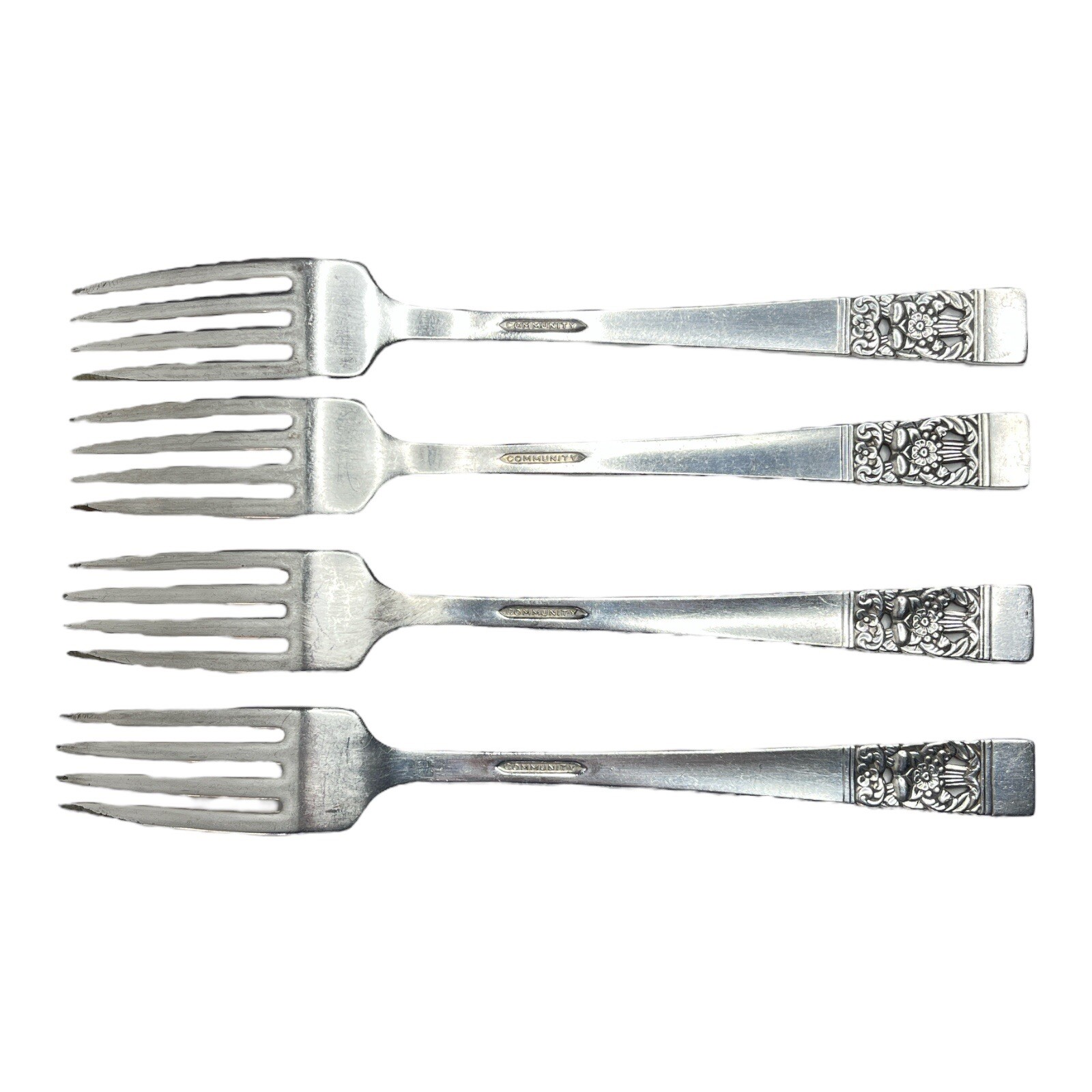 Oneida Silver Coronation Community Plate 1936 Fork Set of 4 Canada 1936-2004