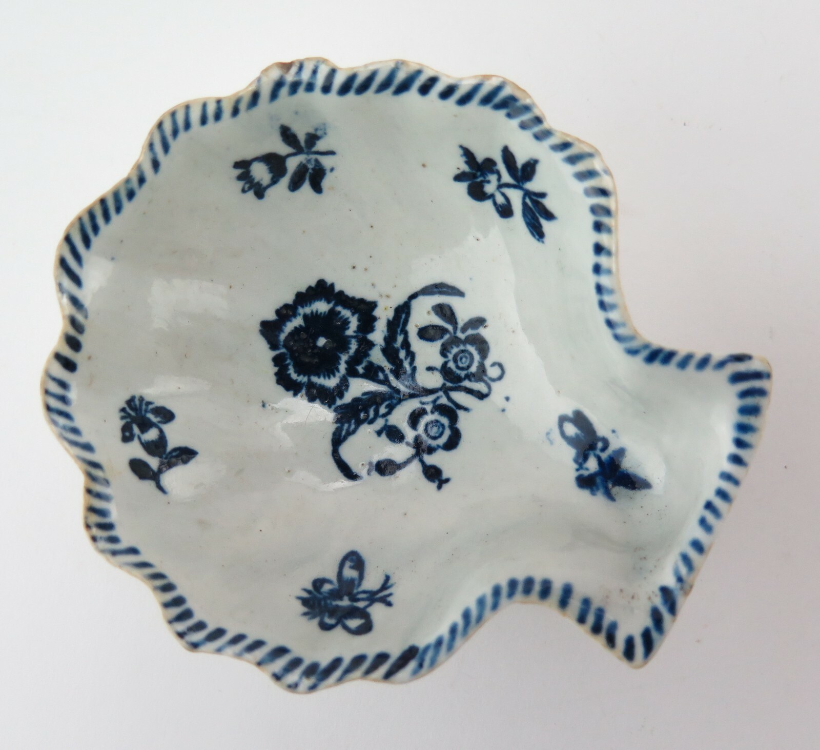Philip Christian Liverpool porcelain pickle dish. Gillyflower pattern 1768-73