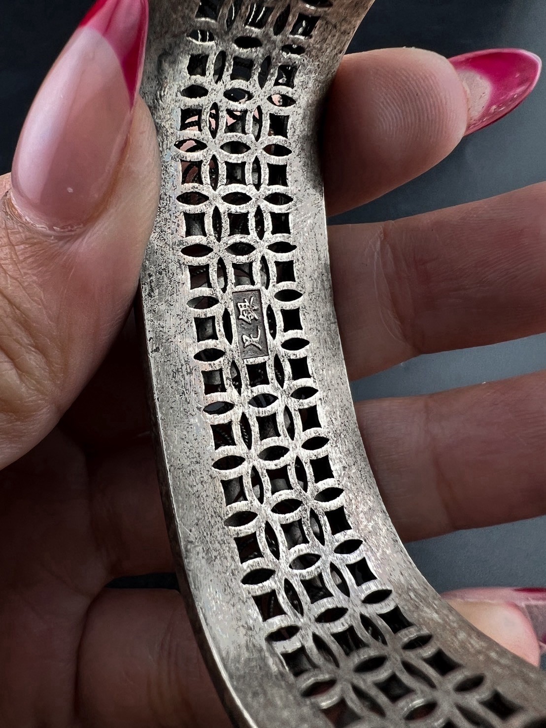 Tibetan Vintage Silver Bracelet Dragon Carved Bracelet Gift For Him Her