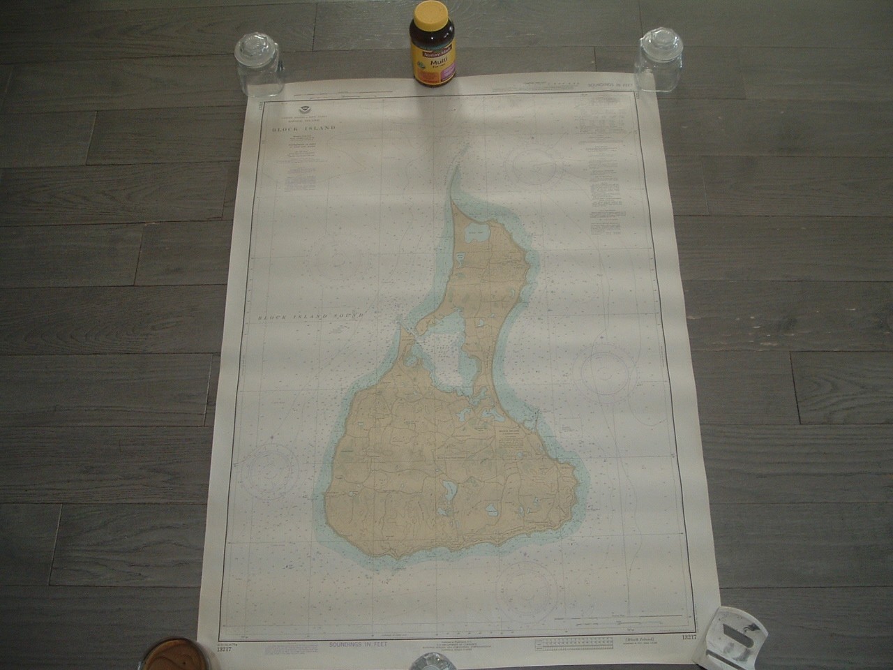 12/22/79 Nautical Chart Map BLOCK ISLAND Rhode Island 30″ x 42″ by NOAA