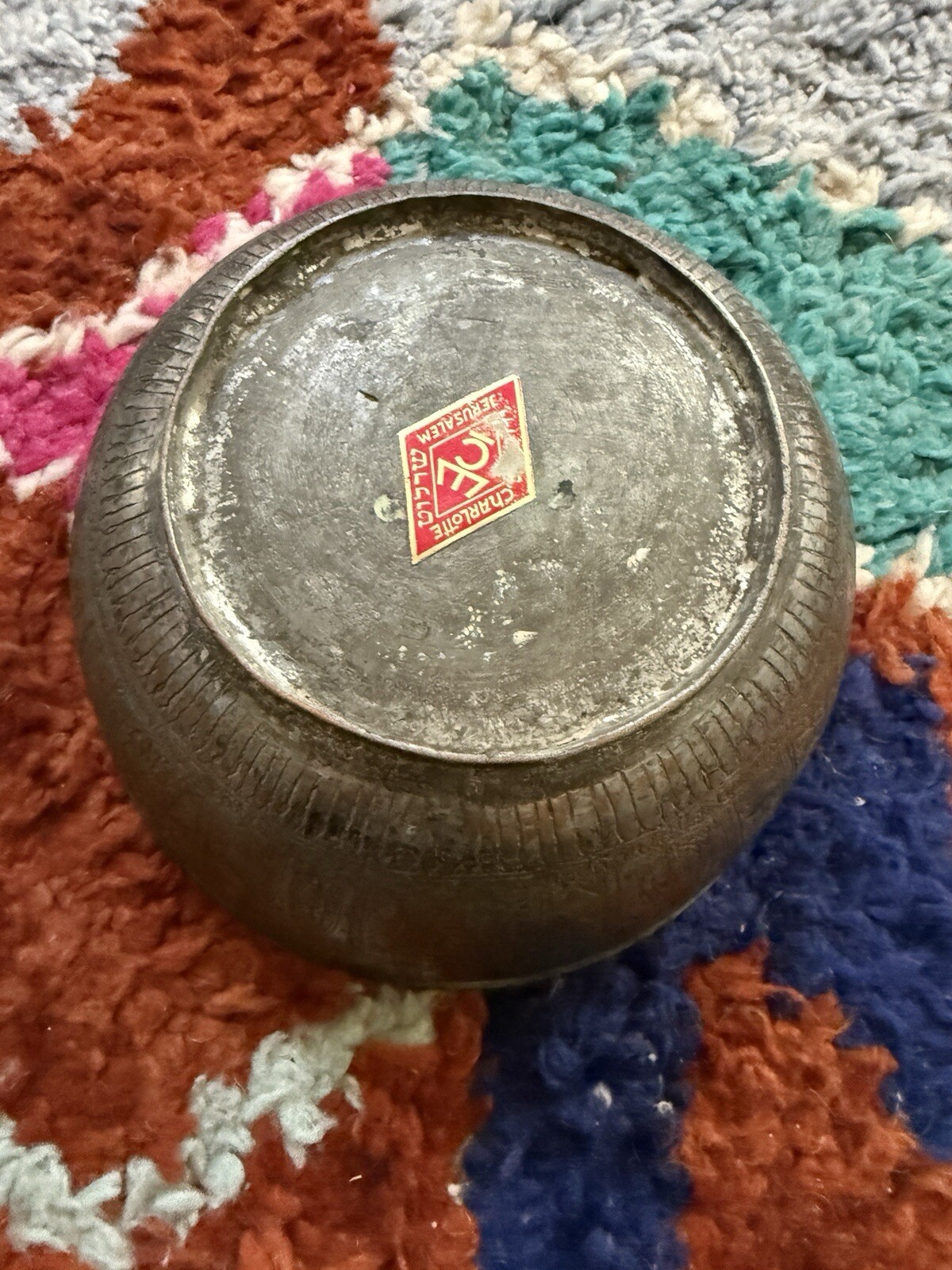 antique silver carved charlotte jerusalem bowl