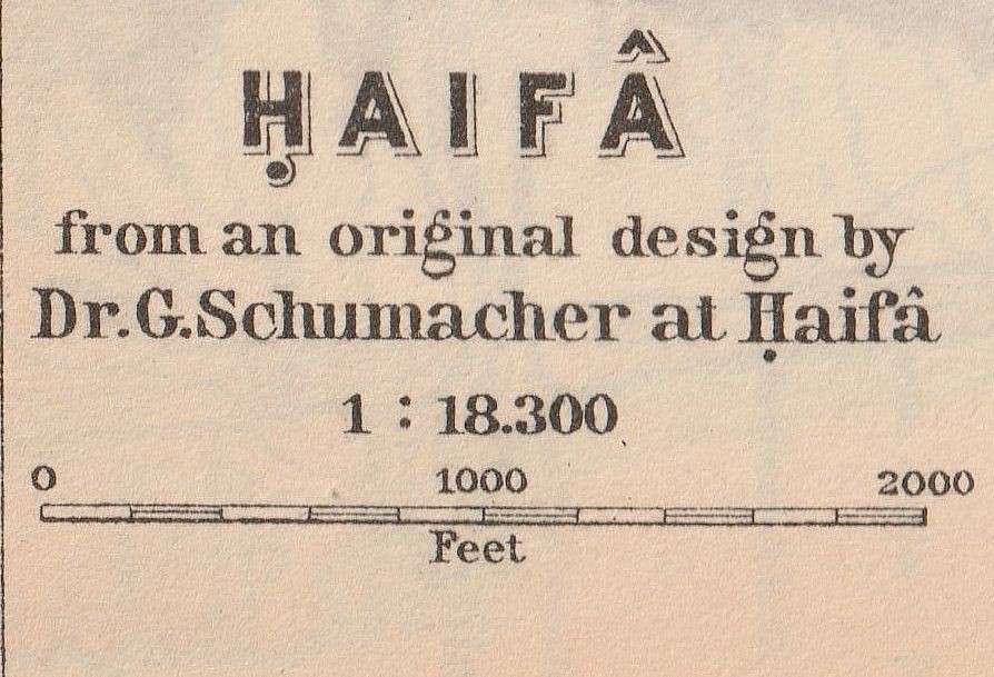 Haifa 1898 חֵיפָה‎حَيْفَا map ORIGINAL vintage city plan map PALESTINE ISRAEL