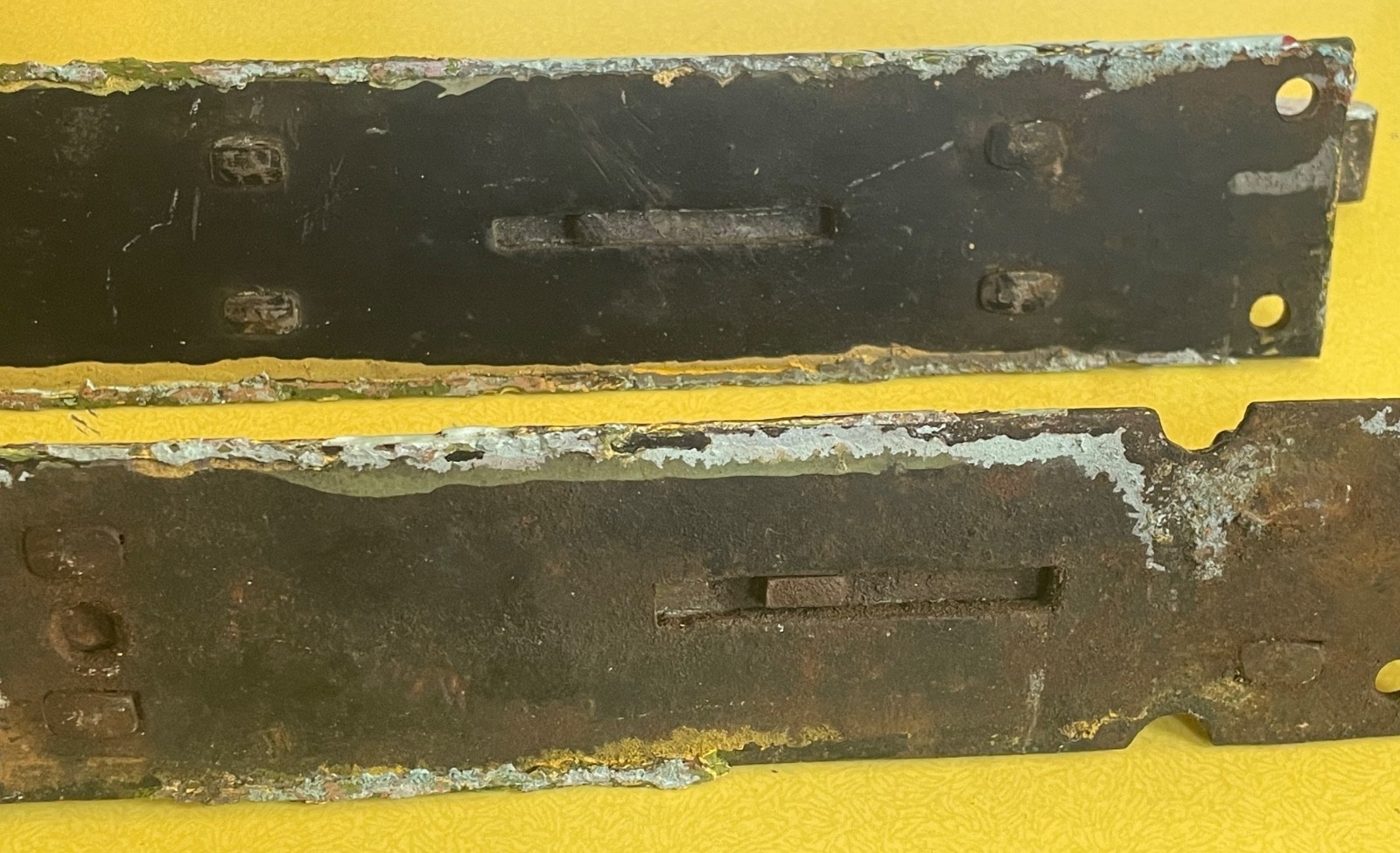 ANTIQUE RAT TAILED DOOR BOLTS X 2 HEAVY DUTY GREAT QUALITY 1900’s