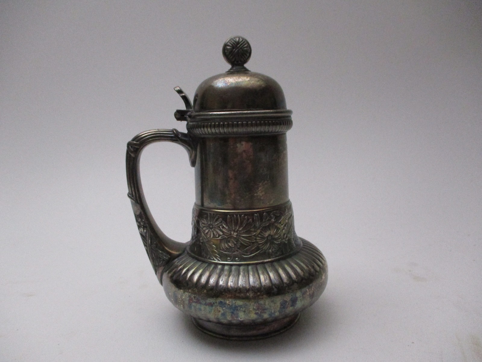 Antique Simpson Hall Miller Silverplate Pitcher Aesthetic Victorian Flowers