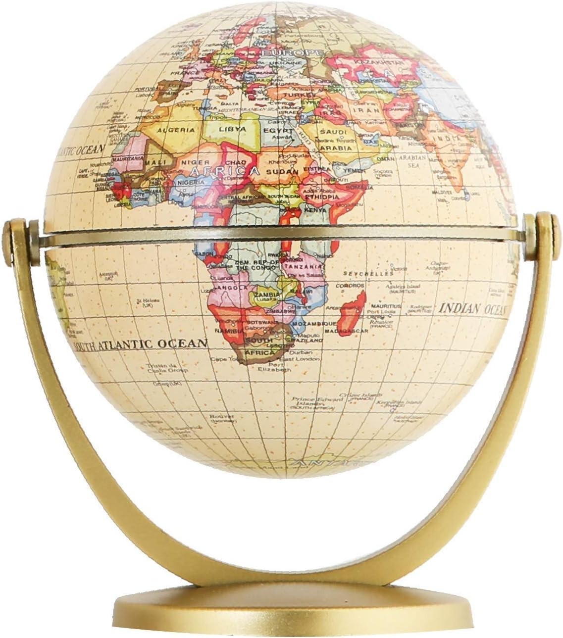 Mini Globe 4 Inch Educational Decorative World Map