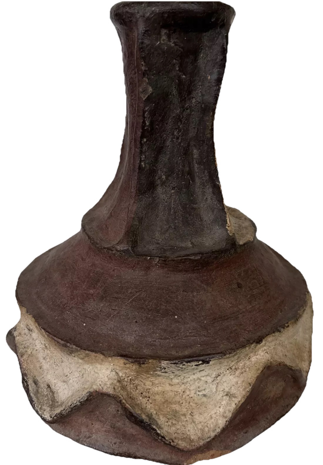 Handcrafted Tutsi Clay 11″ Vase Rustic Red Earth Pottery Made in Rwanda Africa