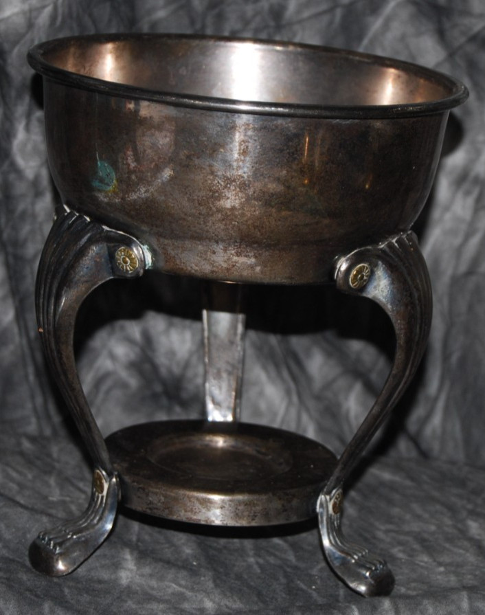 Vintage F.B. Rogers Silver Co. Claw Footed Carafe Warming Stand – Base Only