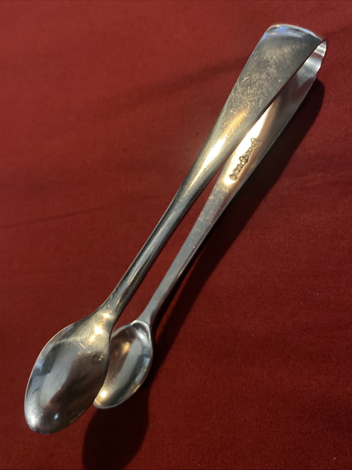 Large Antique Silver Plated Sugar Tongs By Barker Bros. c.1890’s