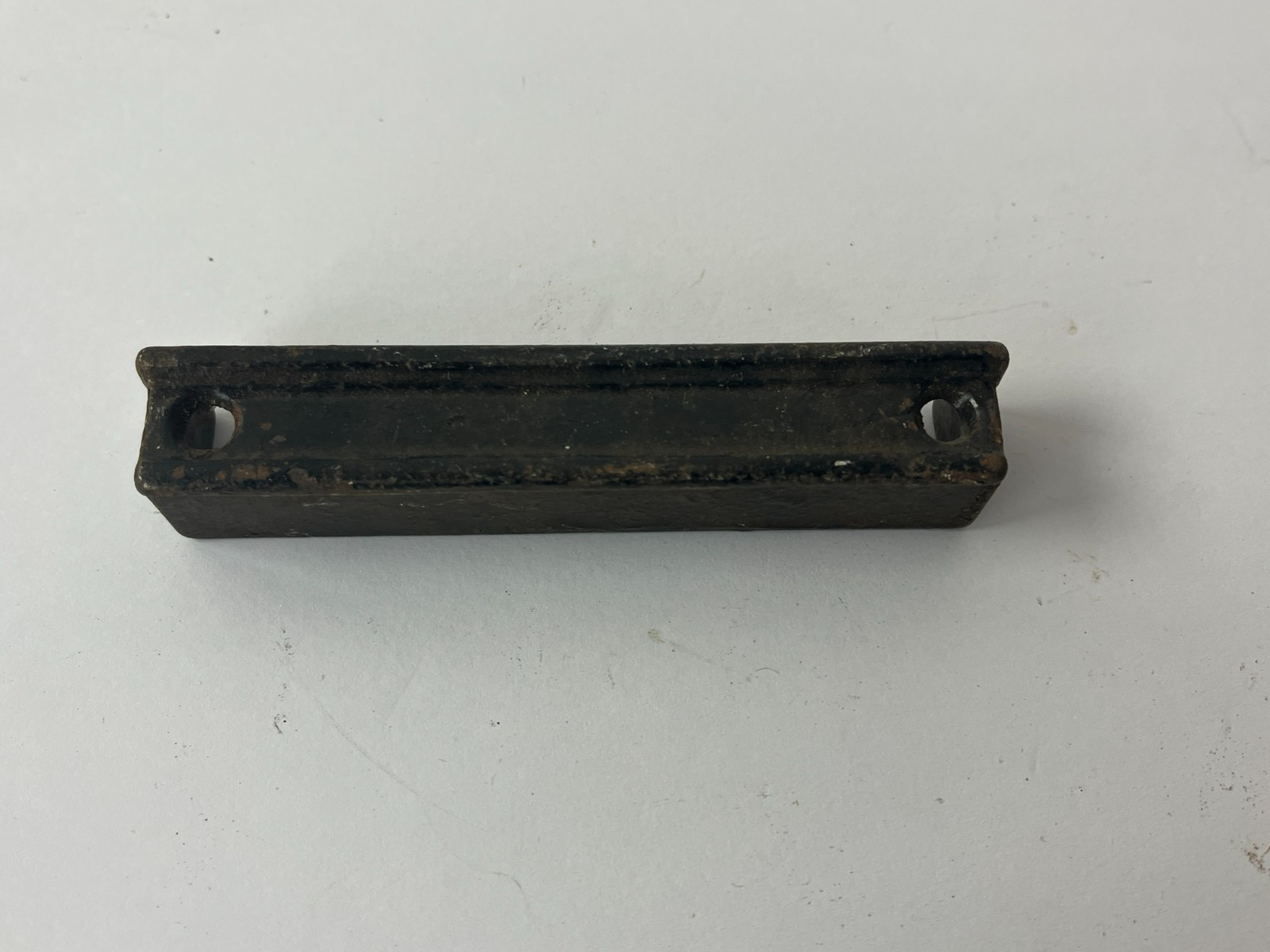Large Cast Iron Catch Keeper Mortise Lock 3 7/8″ Long Door Lock Hardware Antique