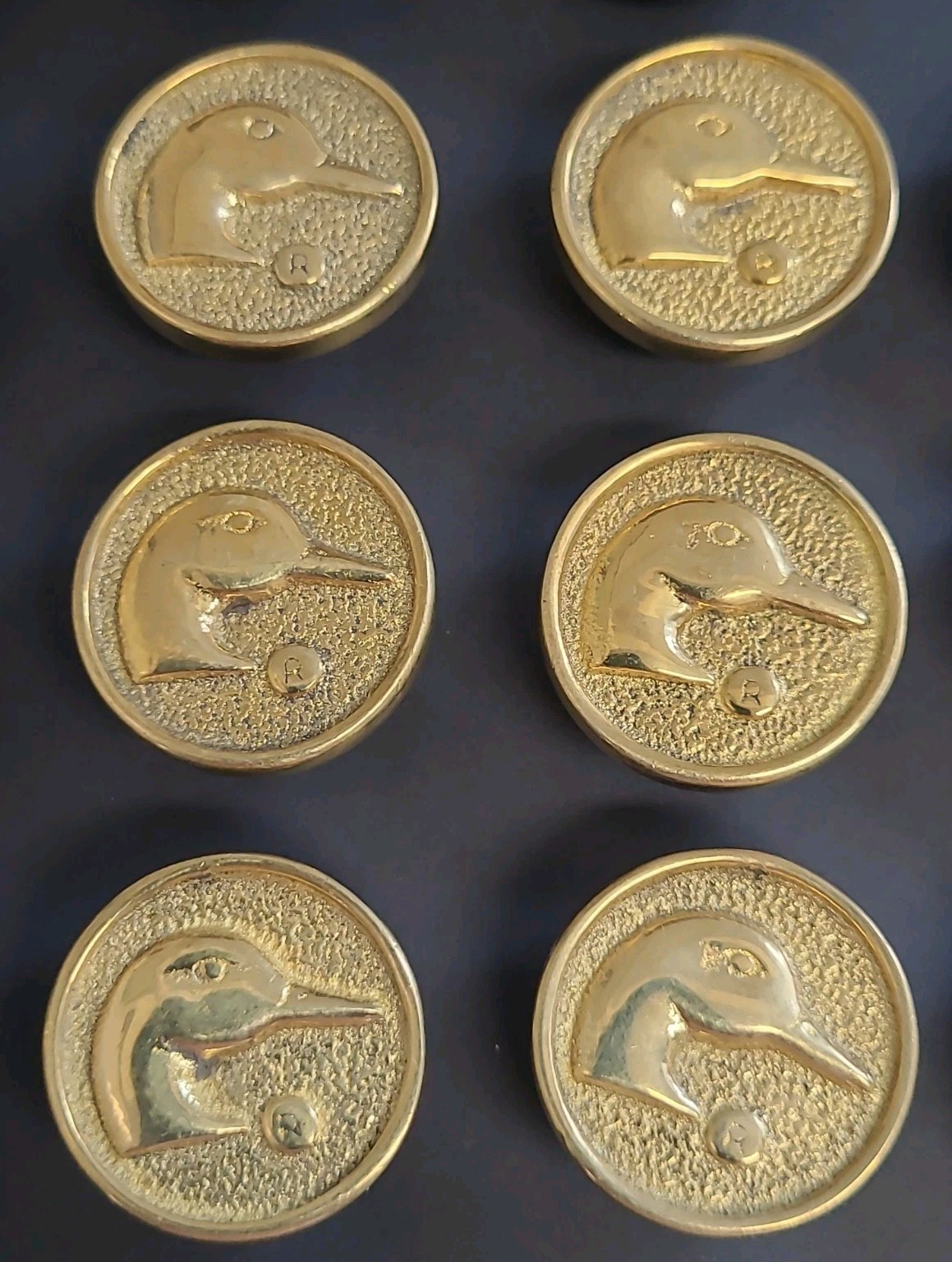 Vintage Brass Duck Drawer Pulls KBC X82602 Lot Of 6 Cabinet Knob