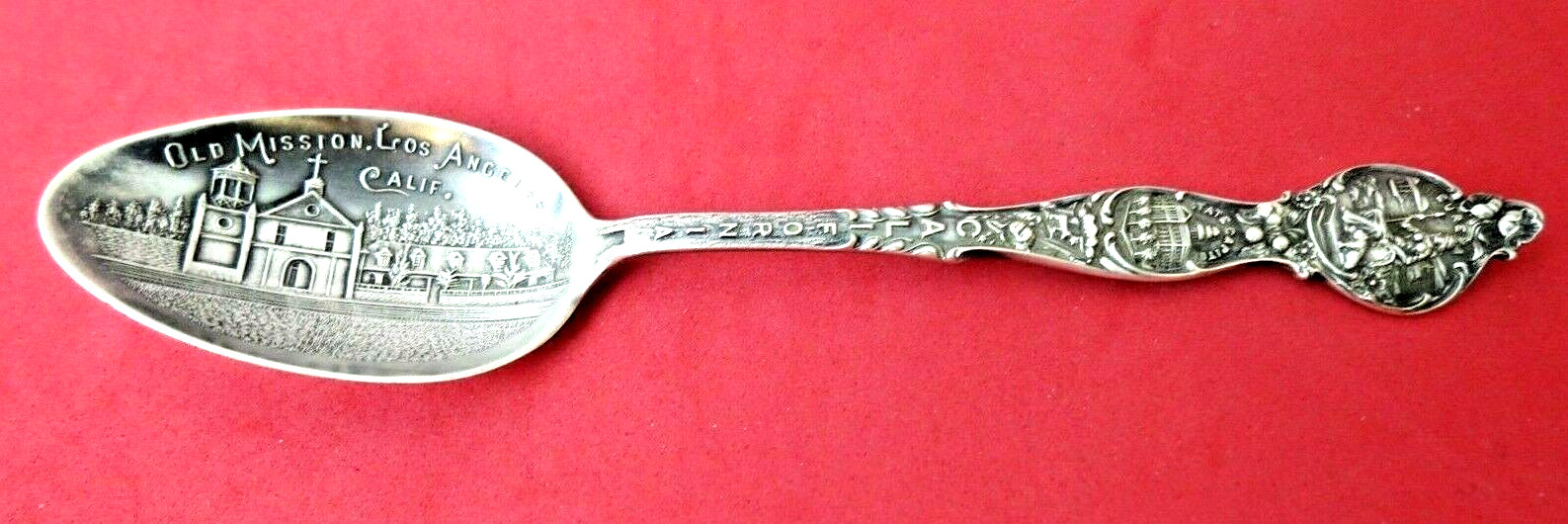 Sterling Silver Los Angeles, California Souvenir Spoon Very Detailed 14 grams