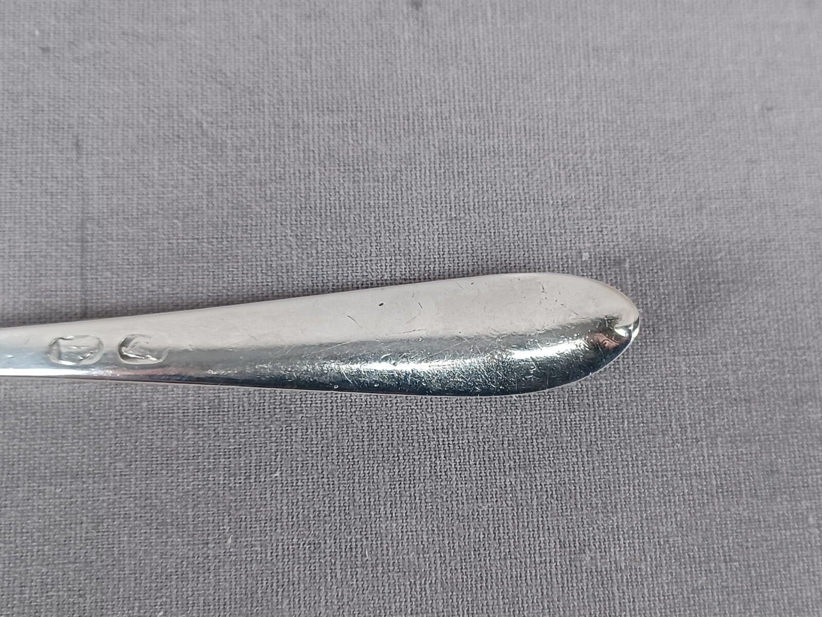 John Power Dublin Bright-cut Monogrammed Sterling Silver Spoon C.1788-1815