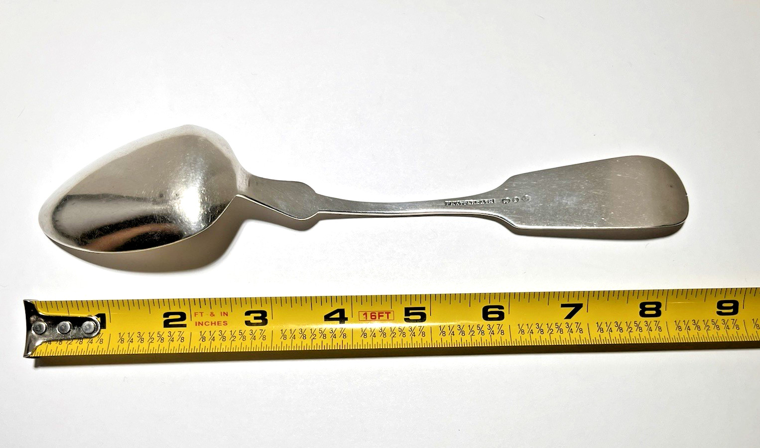2 Coin Silver Serving Spoons W/Monograms 88.4 Grams