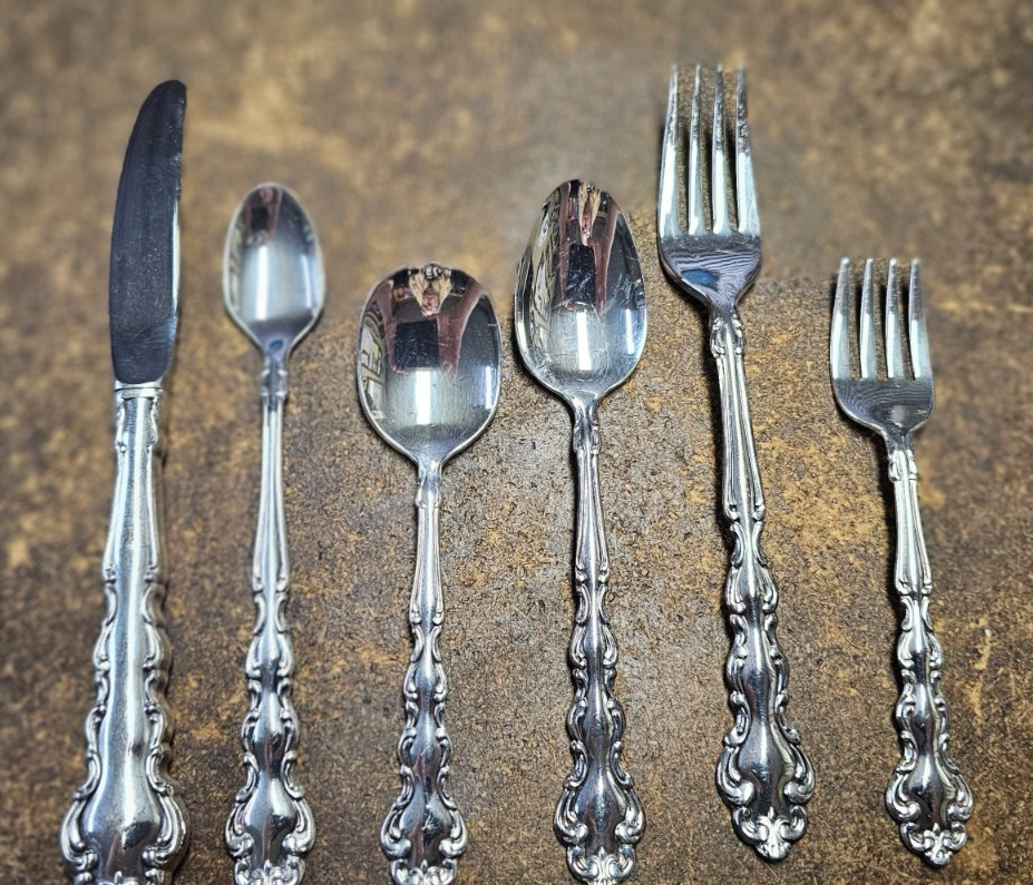 Oneida / Community ~ Modern Baroque Silverplate ~ 75 pc. Service for 12/Case