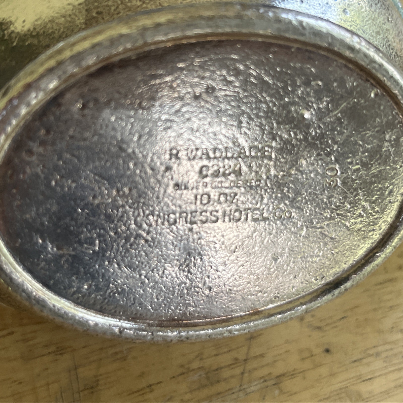 Vtg R. Wallace Silver Soldered 10 Oz Pitcher Creamer C324 Congress Hotel