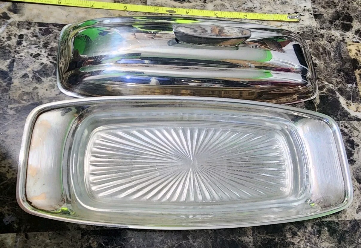 ANTIQUE FB 1883 FB ROGERS SILVER CO SILVERPLATED BUTTER DISH 2996 w/ LINER🧈
