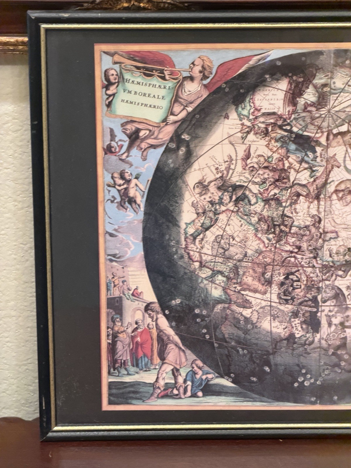 1980s Celestial Constellation Map Framed Print Astrology Zodiac Star Chart