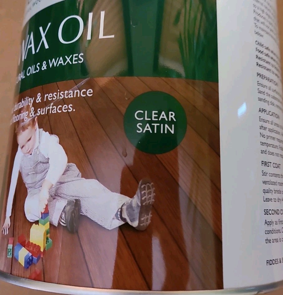 Fiddes Clear Satin Hard Wax Oil A Blend of Natural Oils & Waxes, 2.5 Liter