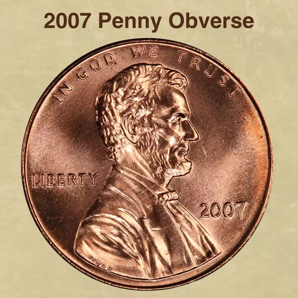 2007-P Lincoln Memorial Penny – GEM BU RED GOLD – Pristine Luster – No Scratches