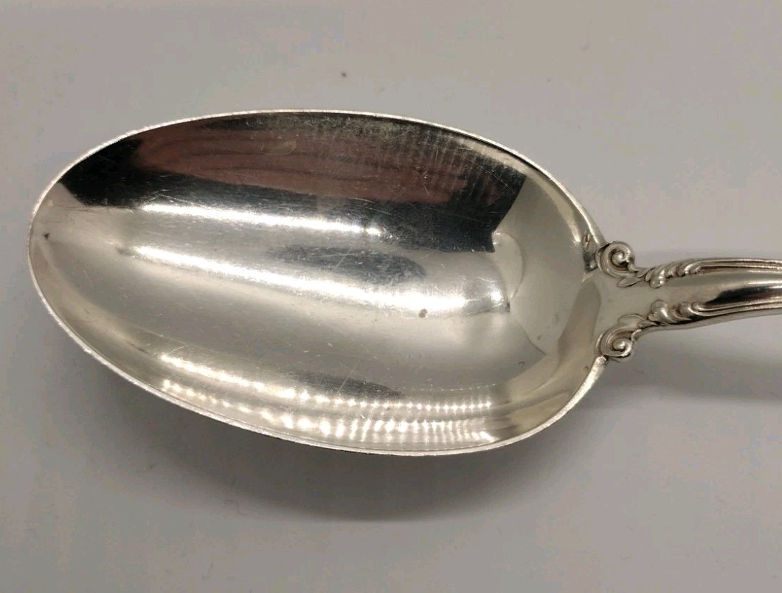 Alvin Sterling Silver Serving/Stuffing Spoon FLORENTINE 10 3/4″