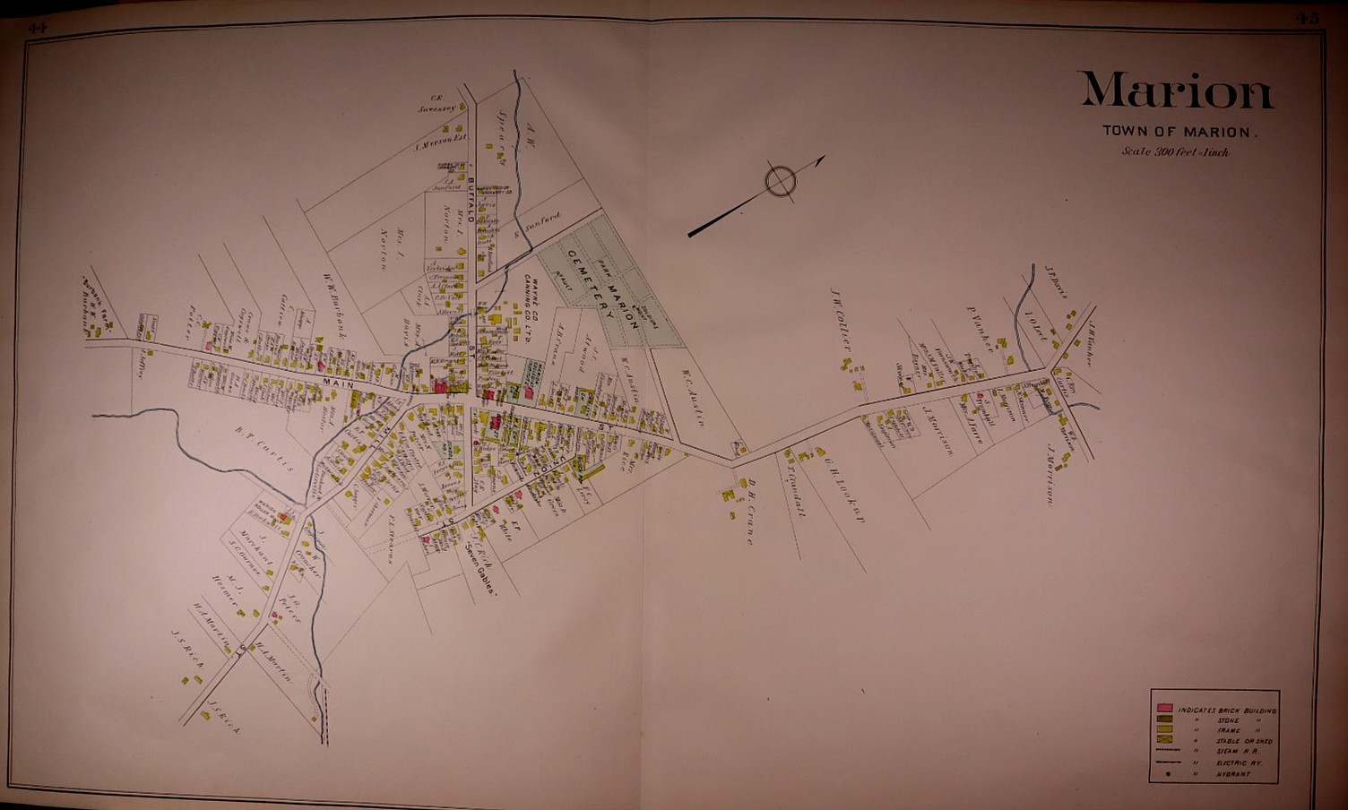 1904 Plat Map ~ Town of Marion, Wayne County, New York (XL-19×33)-#45