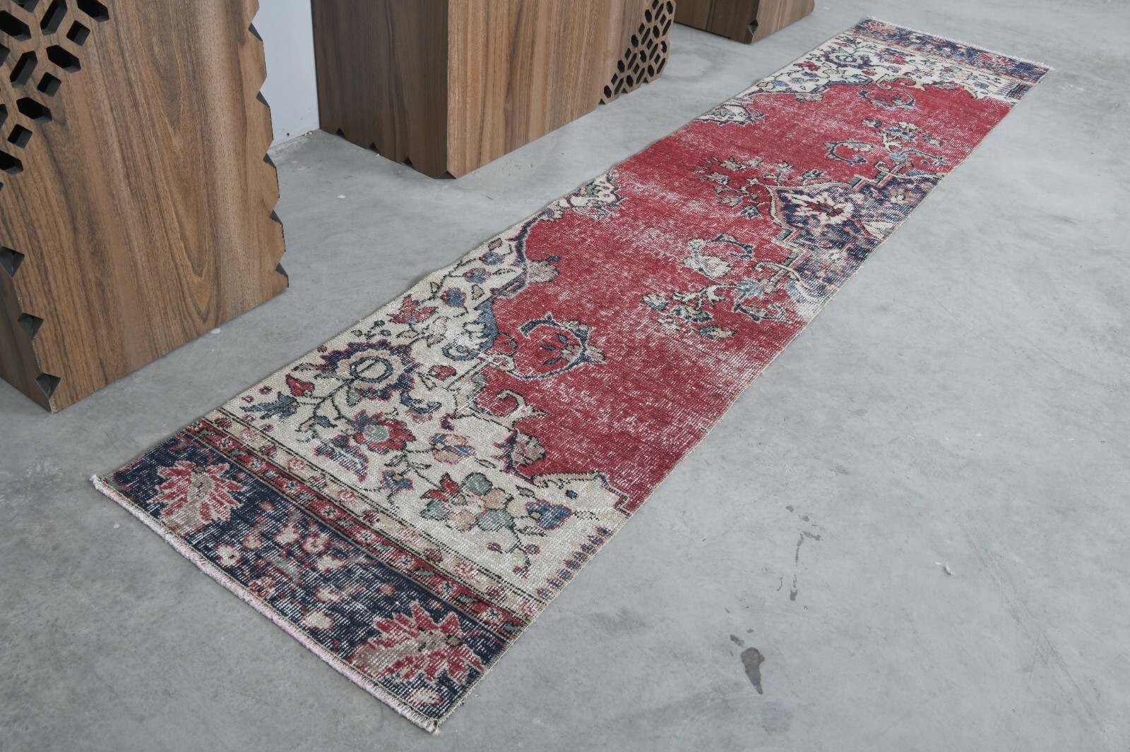 Oushak Runner Rugs Turkish Hand-Knotted Hallway Carpet Vintage Rug 2×9 ft 715