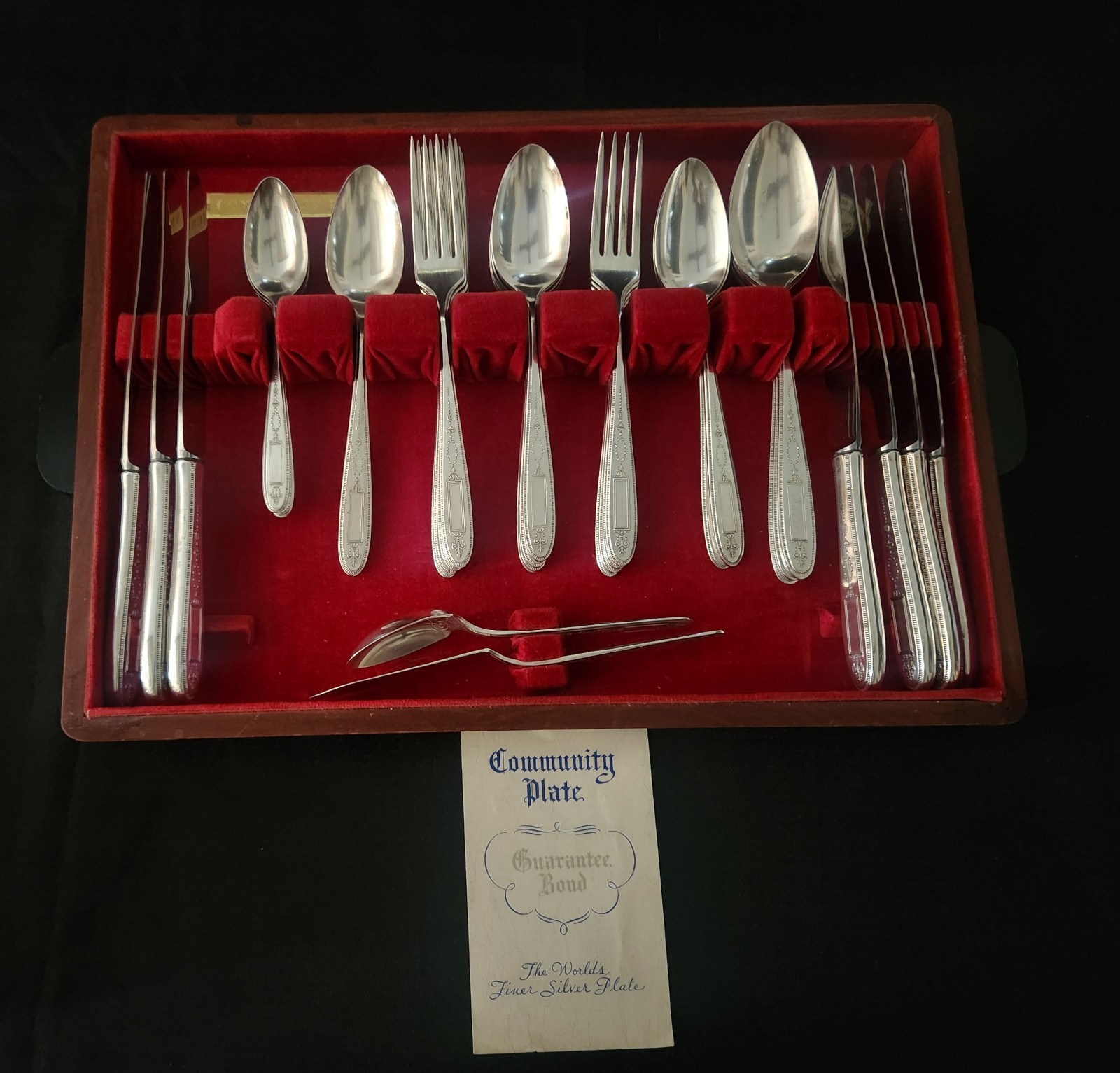 Vintage Community Plate “Grosvenor” Pattern Set of 31 Plus Sugar & Butter Pieces