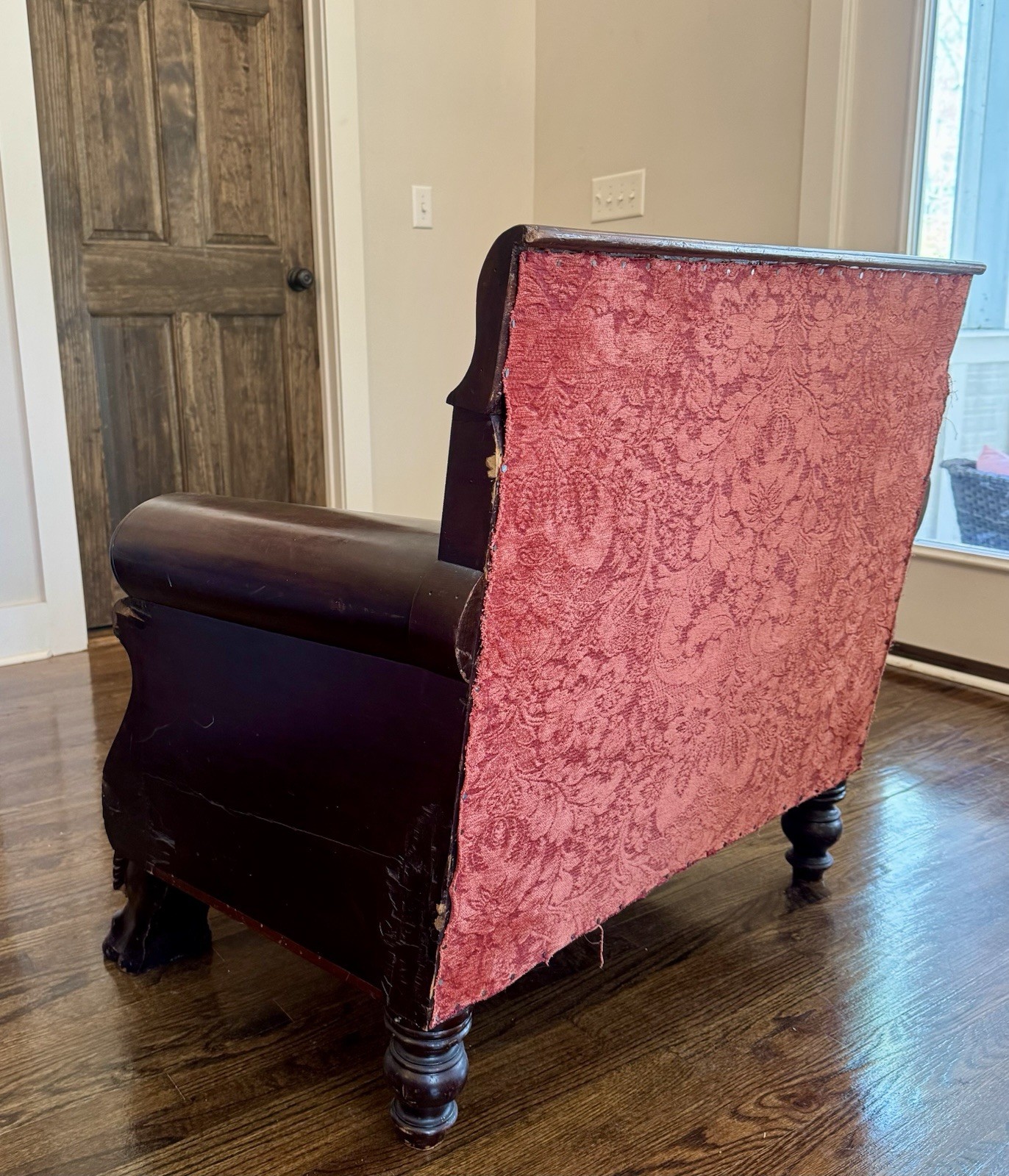 Gorgeous vintage Empire-style solid wood armchair