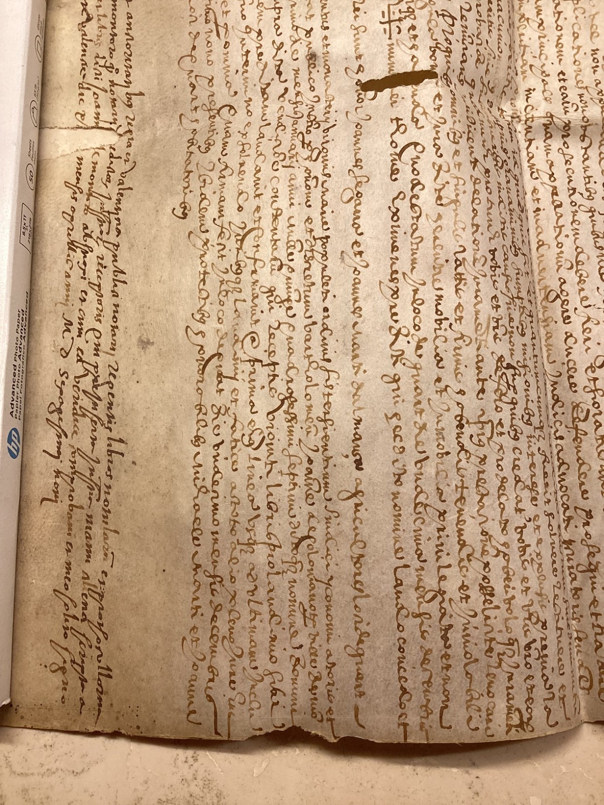 1500’s Vellum Manuscript Document-Handwritten Latin Legal Deed w/Flourishes
