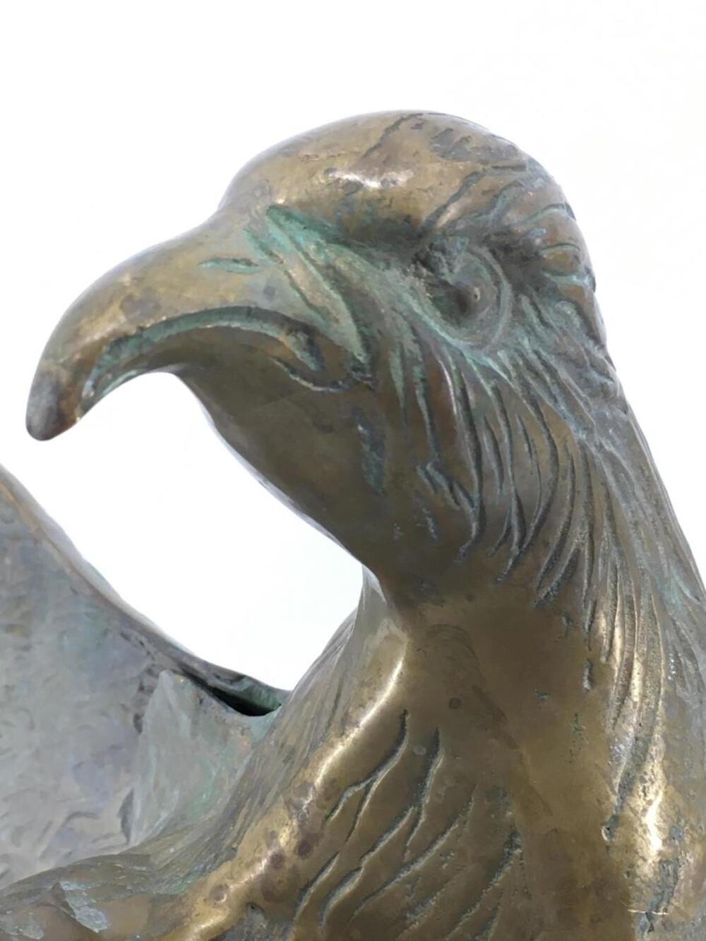 Antique Solid Brass Eagle Landing Sculpture 20L x 14W x 21.25H 1/1 On eBay