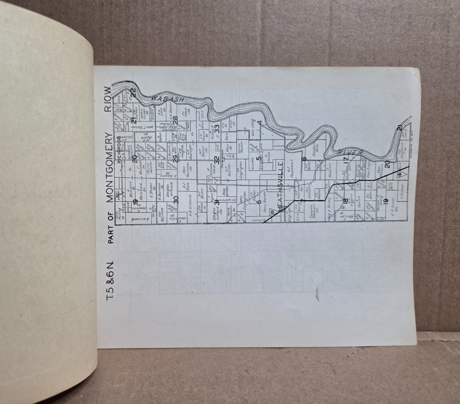 1930 Plat Book of Crawford County Illinois Softcover Booklet Maps Atlas