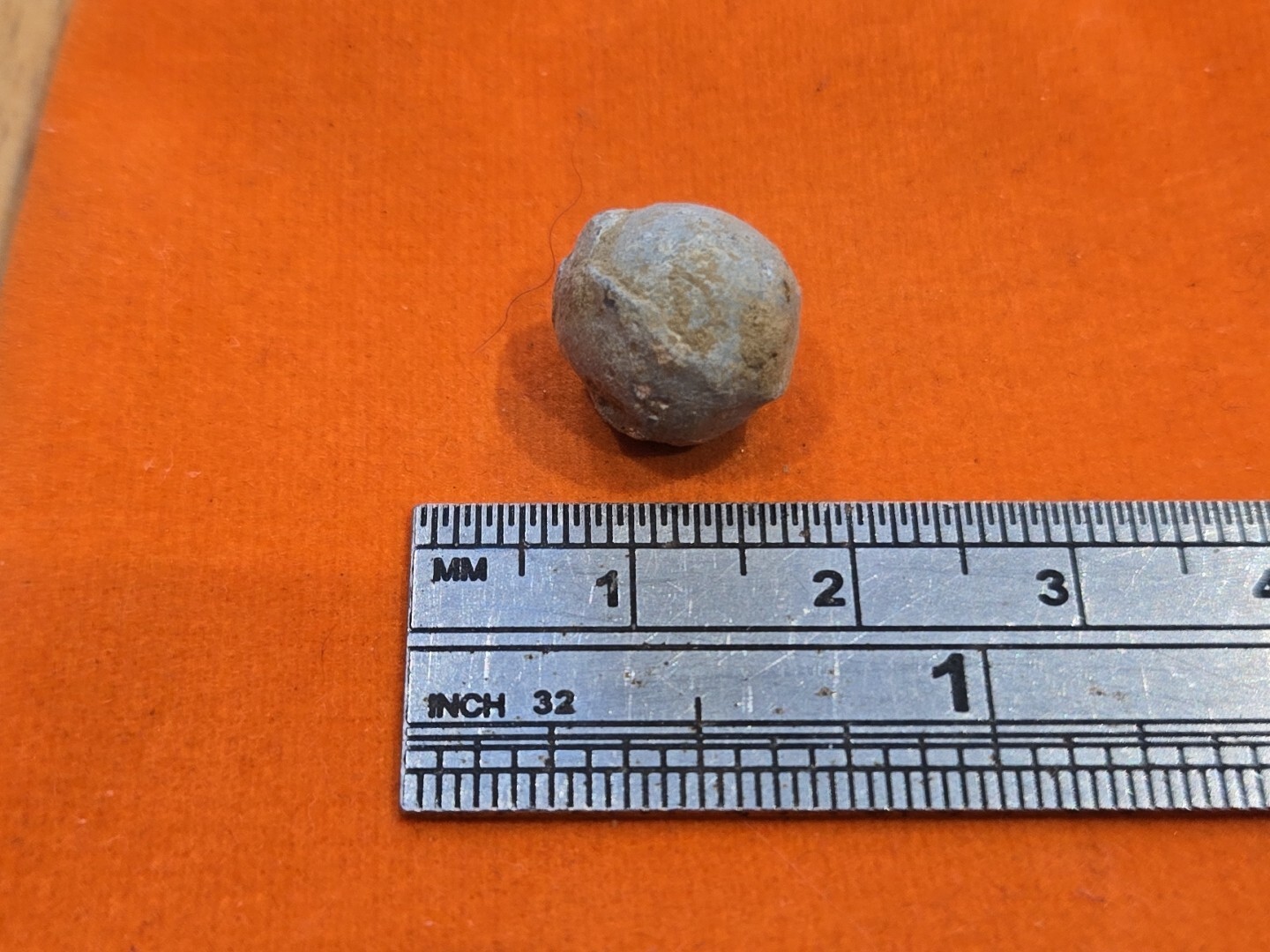 Post Med. Battle Of Marston Moor 1644 AD Lead Pistol Shot As Found Con. LA107h
