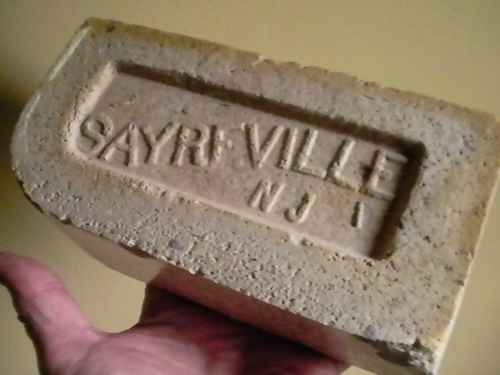 Sayre & Fisher glazed Facade Corner Brick early 1900s Sayreville NJ