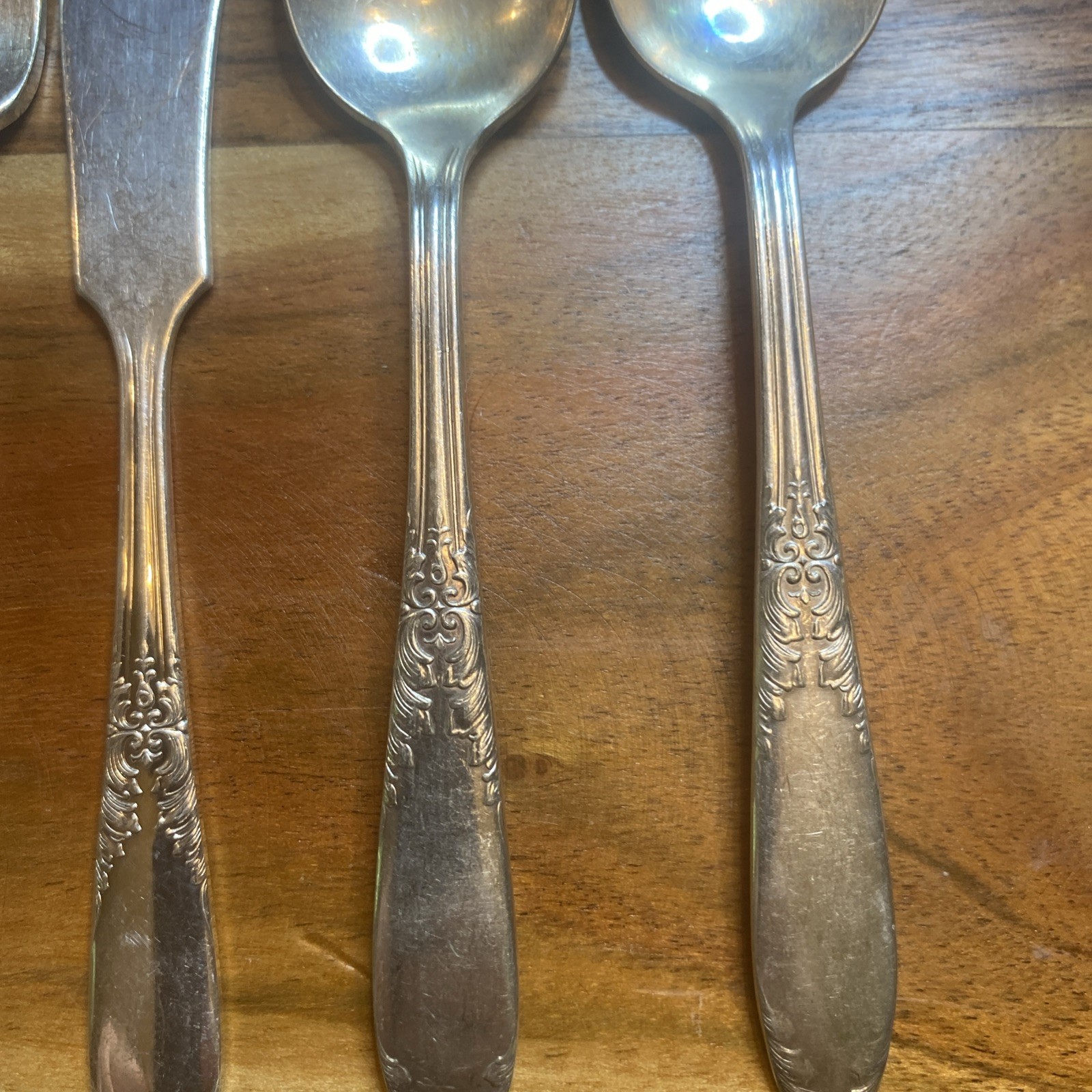 8 peices King Edward Flatware Silverplate National Silver Co VTG