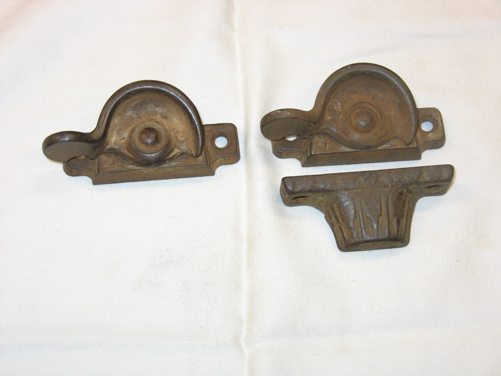 Antique Victorian Iron Window Lock Latch Catch
